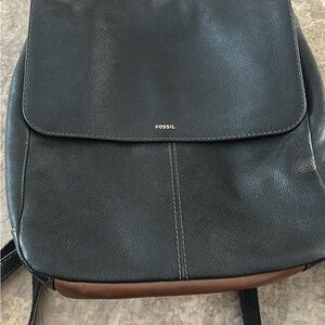 Fossil leather backpack